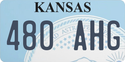 KS license plate 480AHG