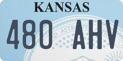 KS license plate 480AHV