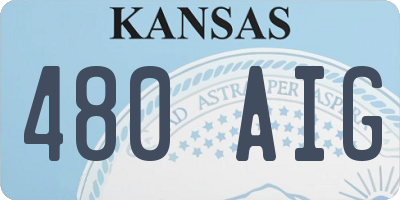KS license plate 480AIG