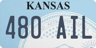 KS license plate 480AIL
