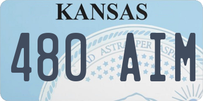 KS license plate 480AIM