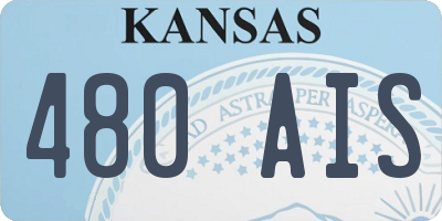 KS license plate 480AIS