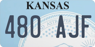 KS license plate 480AJF