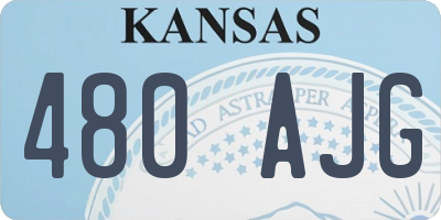 KS license plate 480AJG