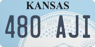 KS license plate 480AJI