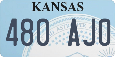KS license plate 480AJO