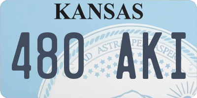 KS license plate 480AKI