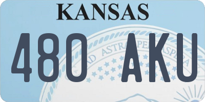 KS license plate 480AKU