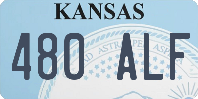 KS license plate 480ALF