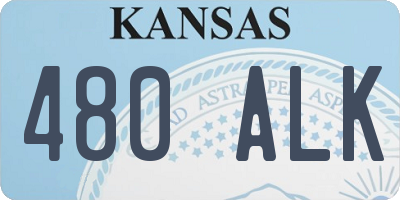 KS license plate 480ALK