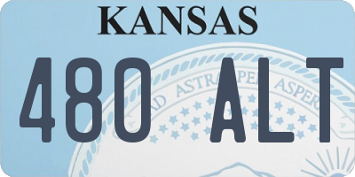 KS license plate 480ALT