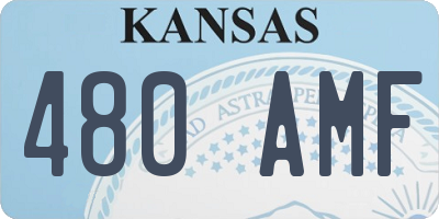 KS license plate 480AMF