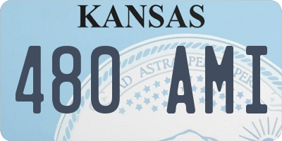 KS license plate 480AMI