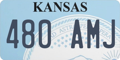 KS license plate 480AMJ