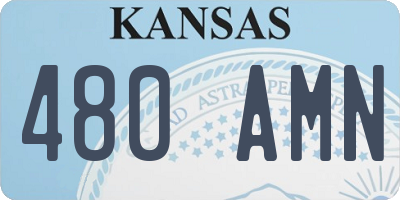 KS license plate 480AMN