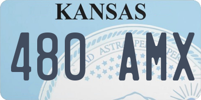 KS license plate 480AMX