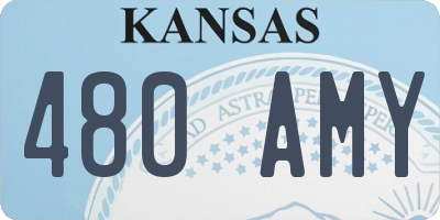 KS license plate 480AMY