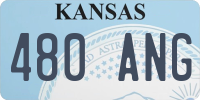 KS license plate 480ANG