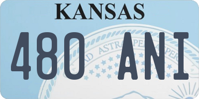 KS license plate 480ANI