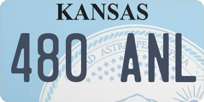 KS license plate 480ANL