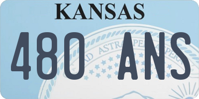KS license plate 480ANS