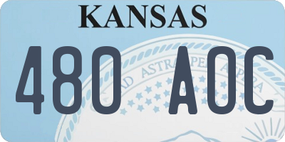 KS license plate 480AOC