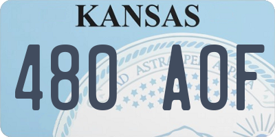 KS license plate 480AOF