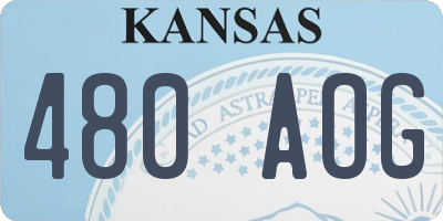 KS license plate 480AOG