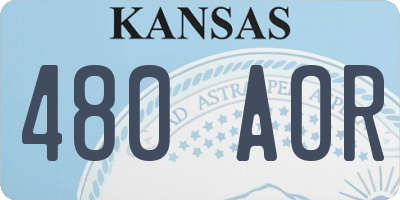 KS license plate 480AOR