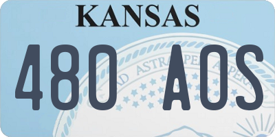 KS license plate 480AOS