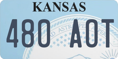 KS license plate 480AOT