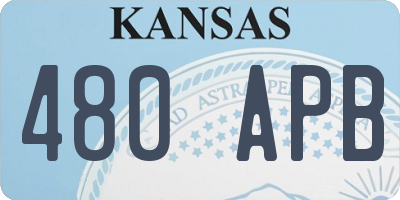 KS license plate 480APB