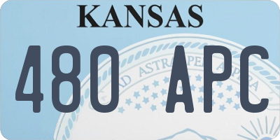 KS license plate 480APC