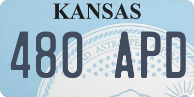KS license plate 480APD