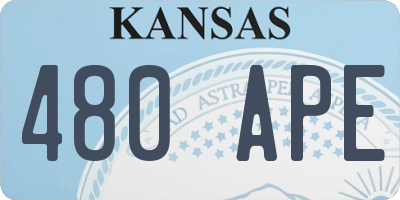 KS license plate 480APE