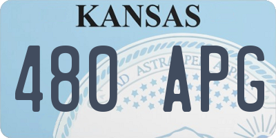 KS license plate 480APG