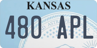 KS license plate 480APL