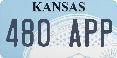 KS license plate 480APP