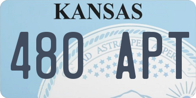 KS license plate 480APT