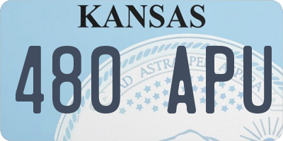 KS license plate 480APU
