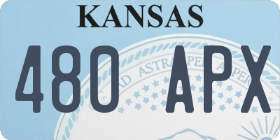 KS license plate 480APX
