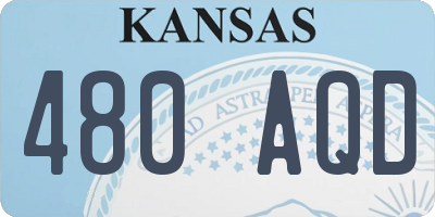 KS license plate 480AQD