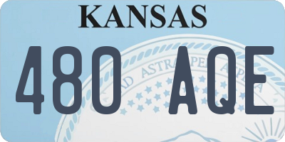 KS license plate 480AQE