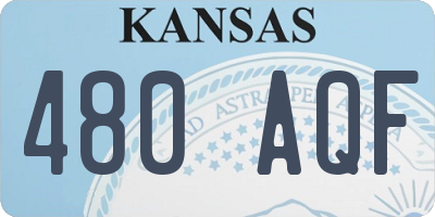 KS license plate 480AQF