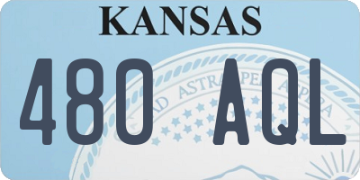 KS license plate 480AQL
