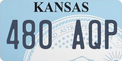 KS license plate 480AQP