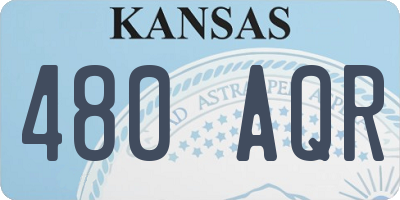KS license plate 480AQR