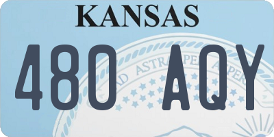 KS license plate 480AQY