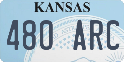 KS license plate 480ARC
