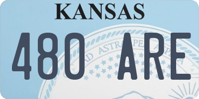 KS license plate 480ARE